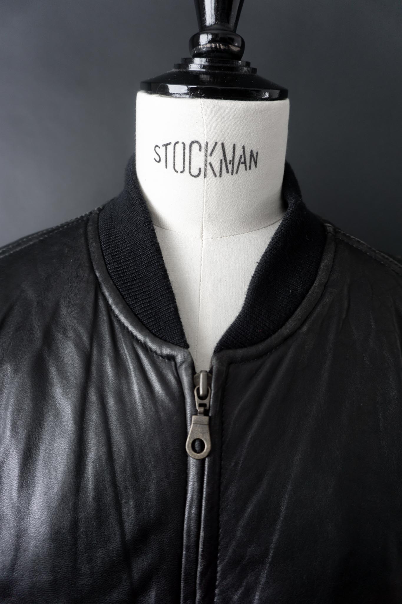 Vintage 80s Blouson Lederjacke, Schwarz, M–L