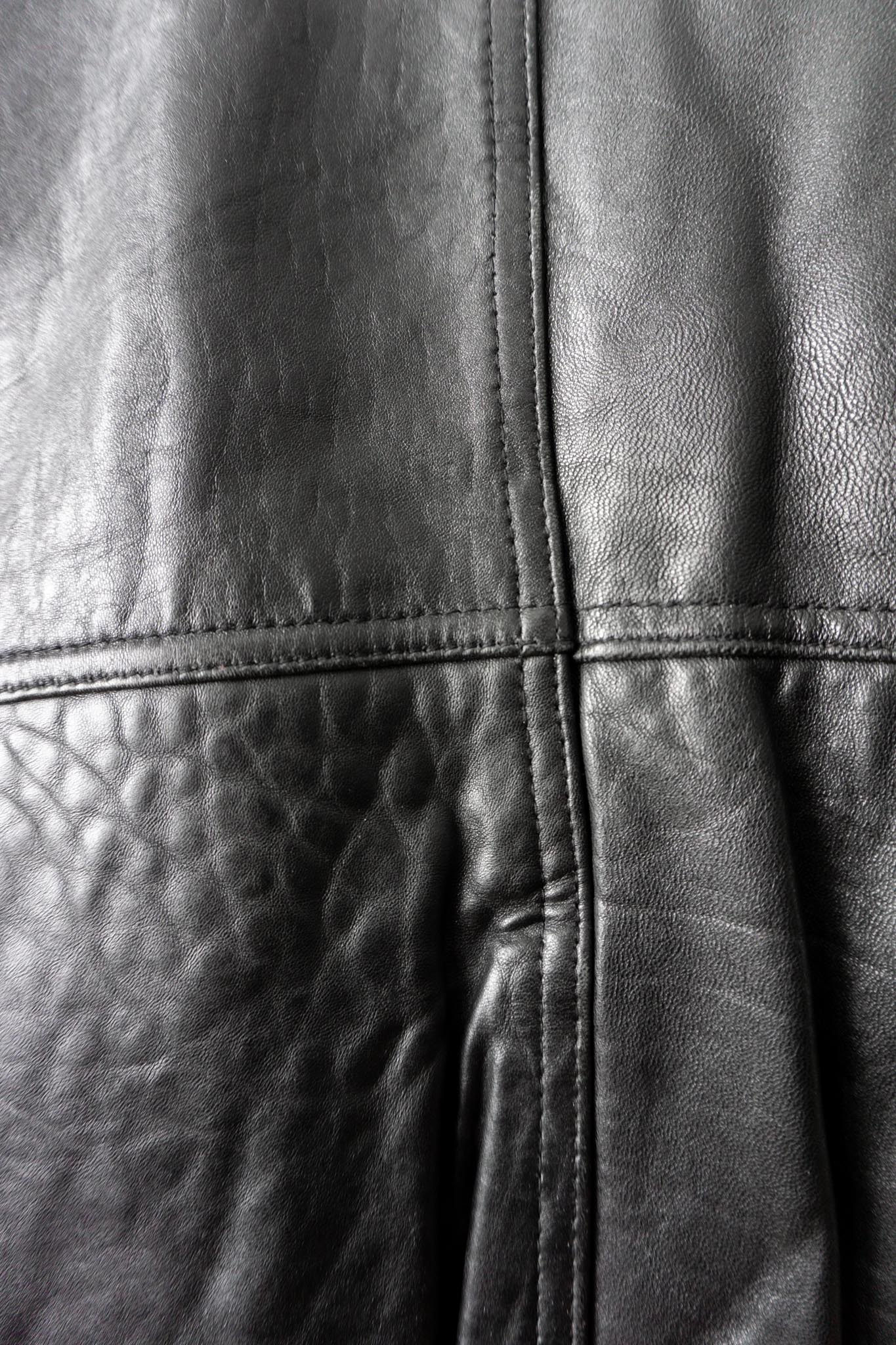 Vintage 80s Blouson Lederjacke, Schwarz, M–L