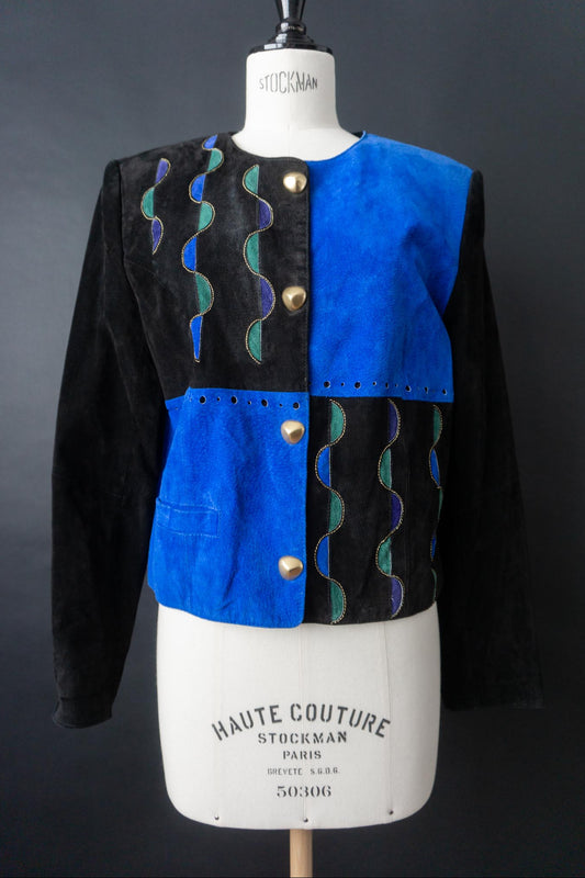 80s Deadstock Lederjacke, S–M