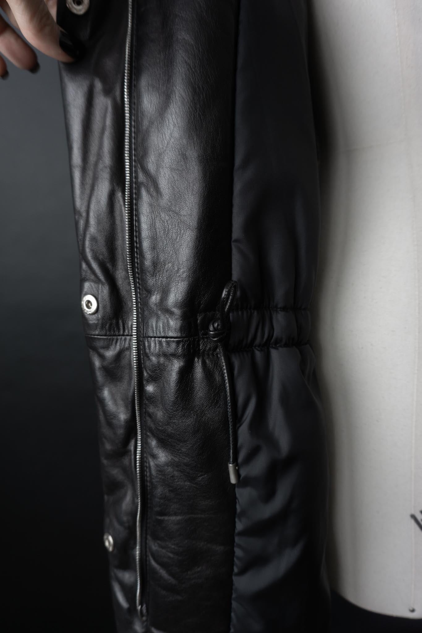Vintage Jil Sander Ledermantel Schwarz, S–M