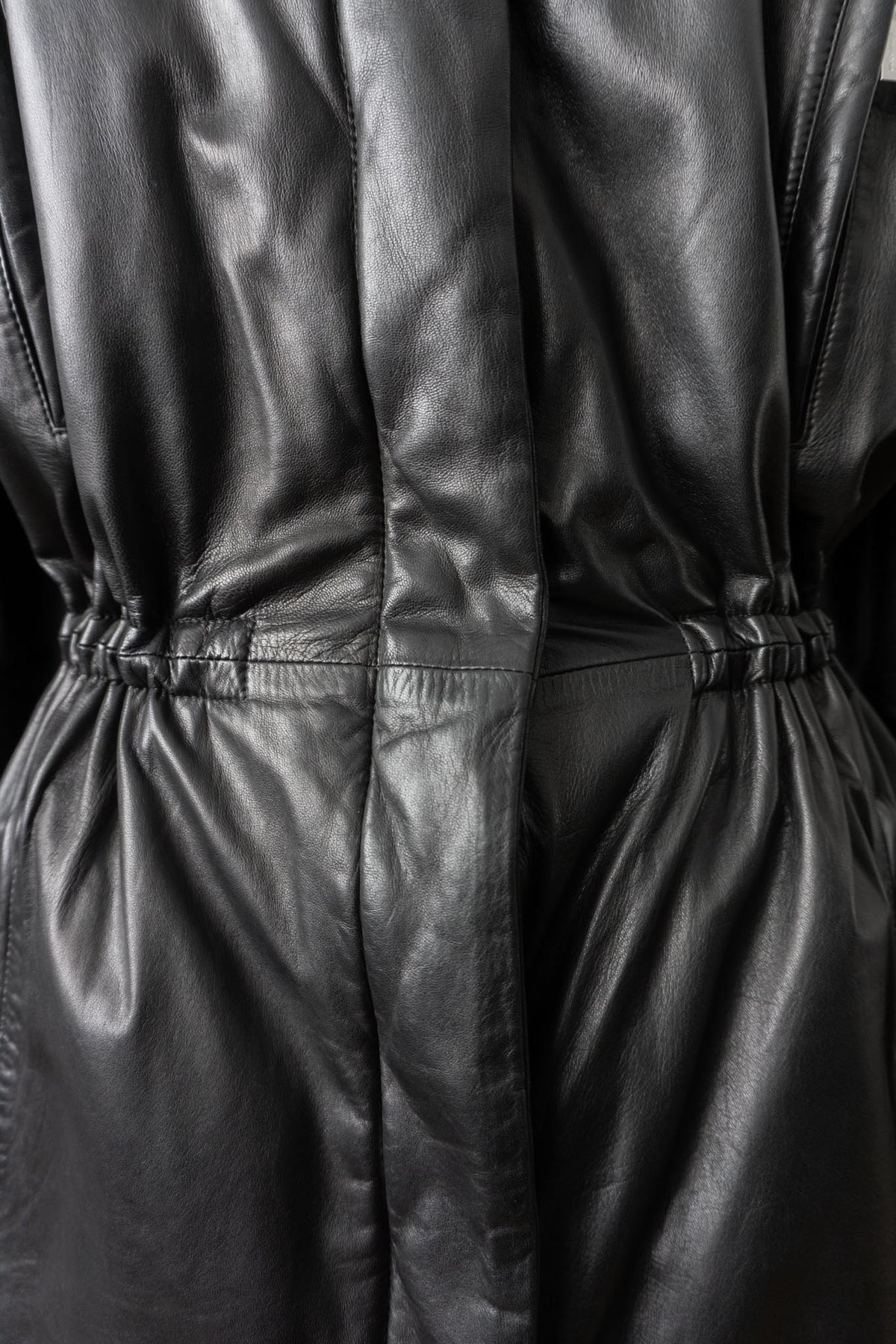 Vintage Jil Sander Ledermantel Schwarz, S–M