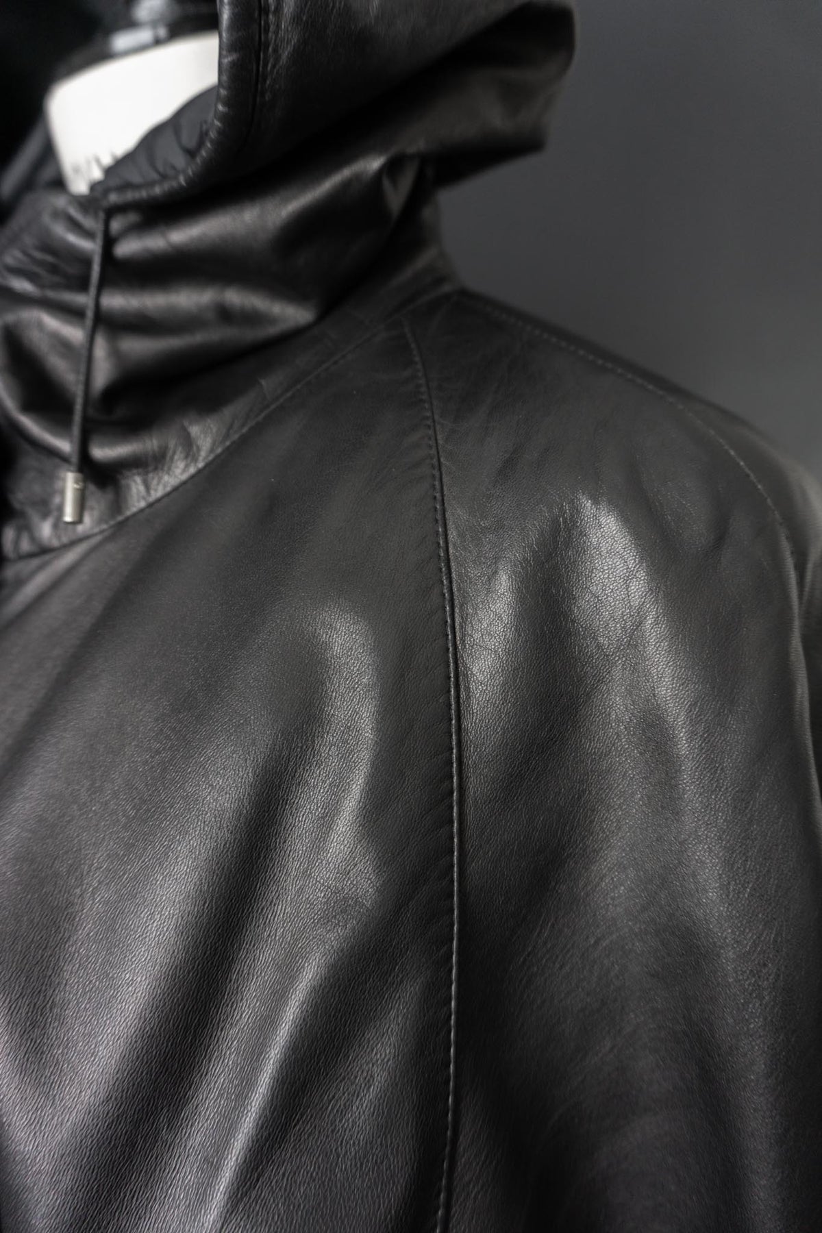 Vintage Jil Sander Ledermantel Schwarz, S–M