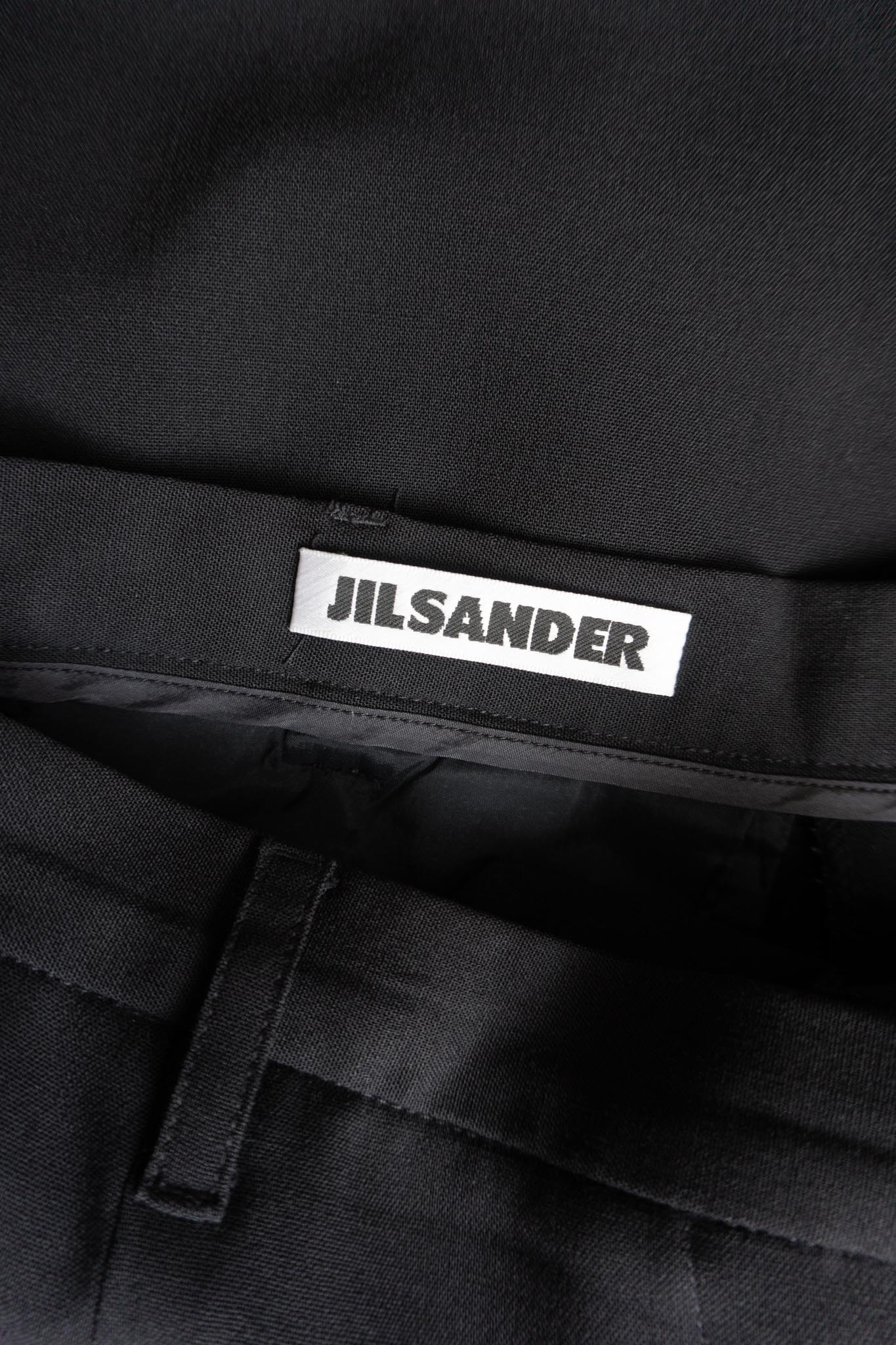 Vintage JIL SANDER 90s Midnight Black Trousers – Made in Italy, M theplaincircle vintage