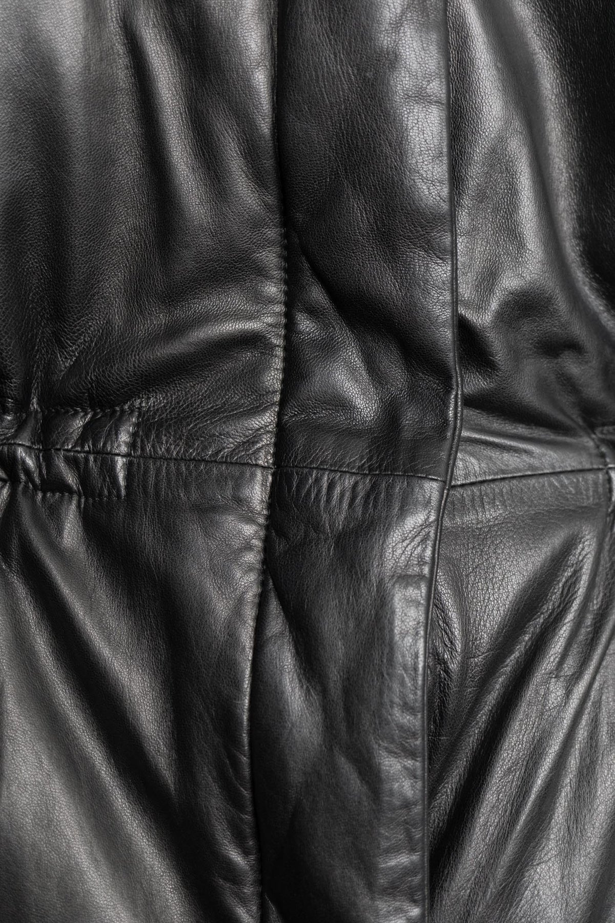Vintage Jil Sander Ledermantel Schwarz, S–M
