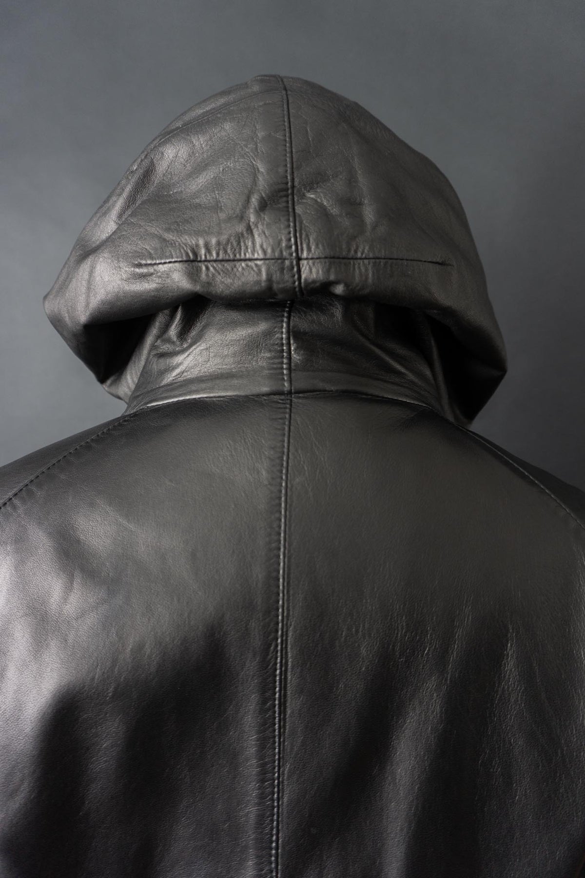 Vintage Jil Sander Ledermantel Schwarz, S–M