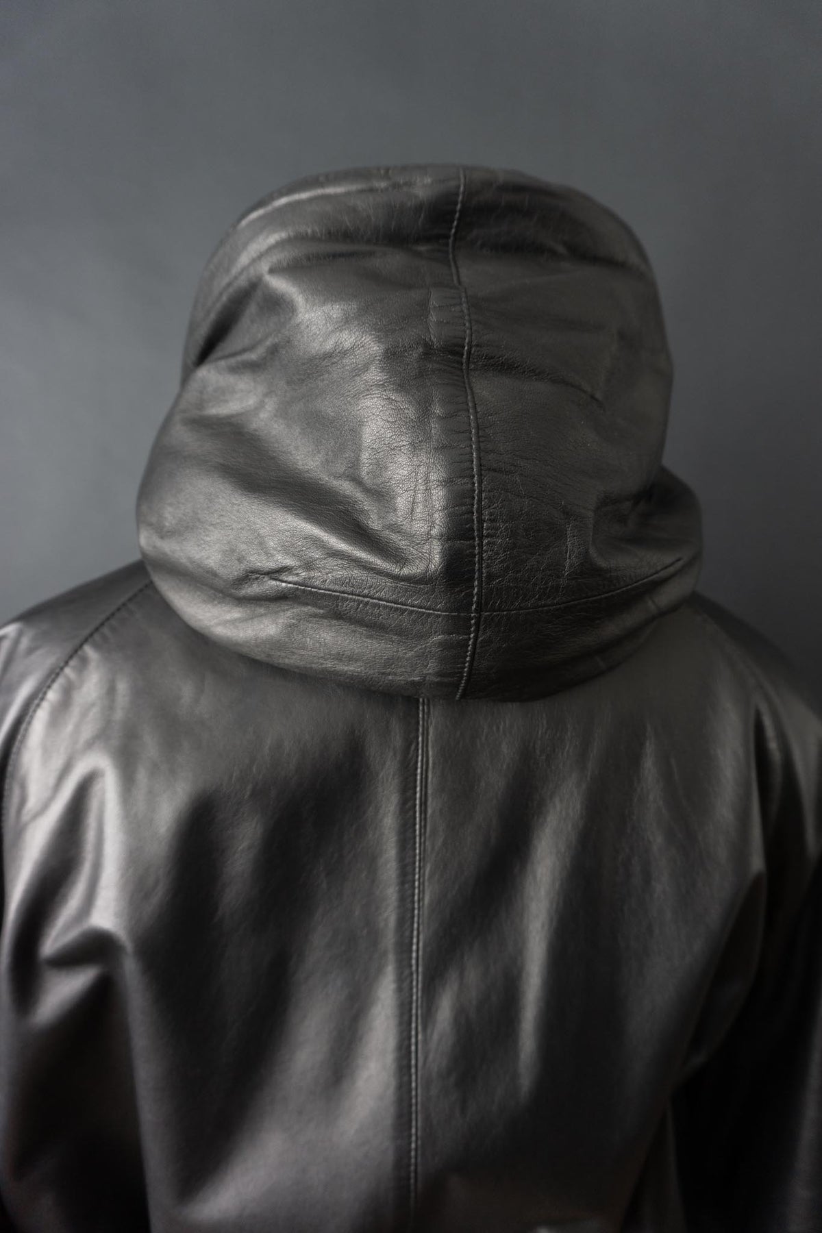 Vintage Jil Sander Ledermantel Schwarz, S–M