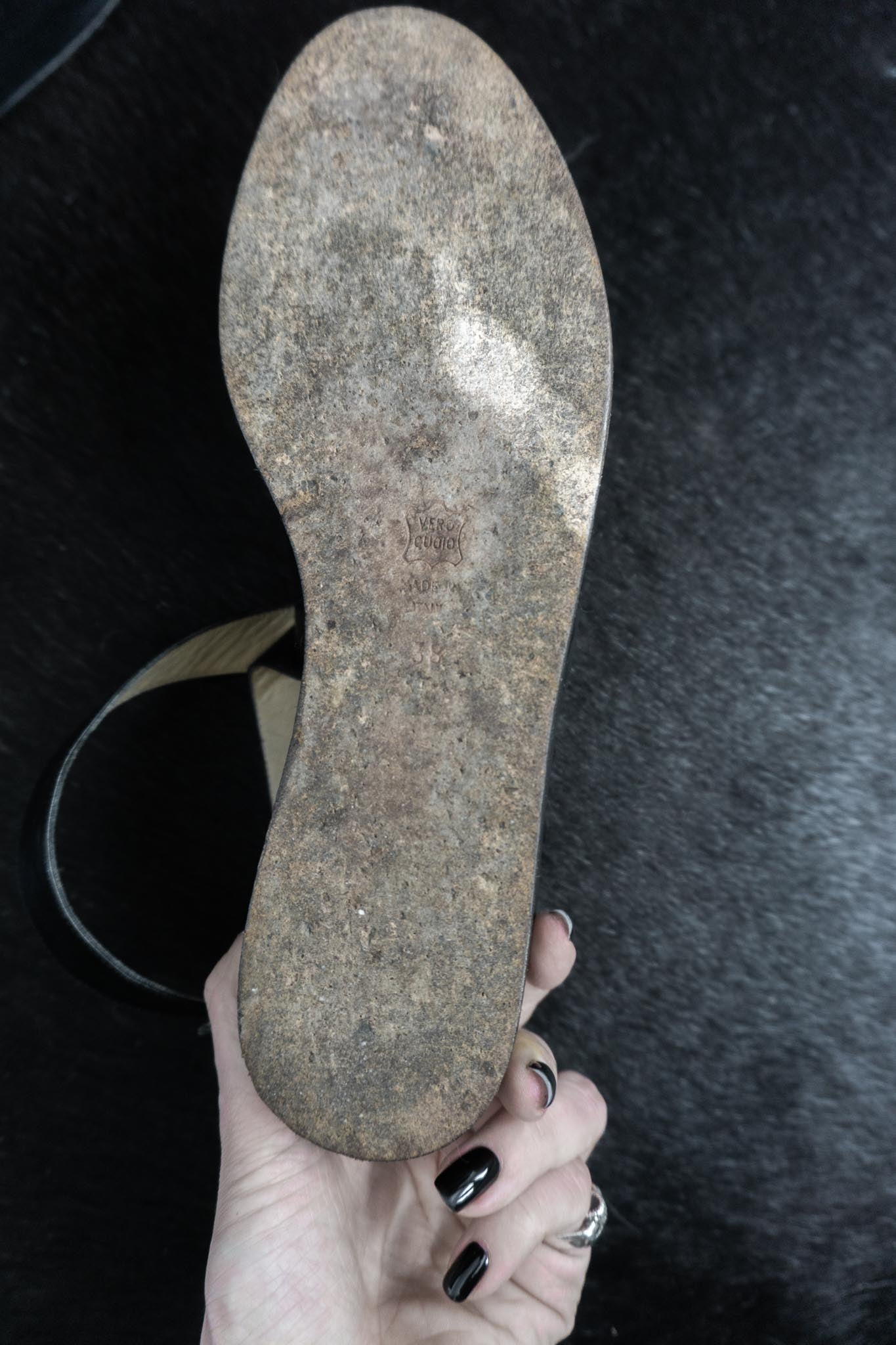Vintage 90s Ann Demeulemeester Peep Toe Platforms, 38