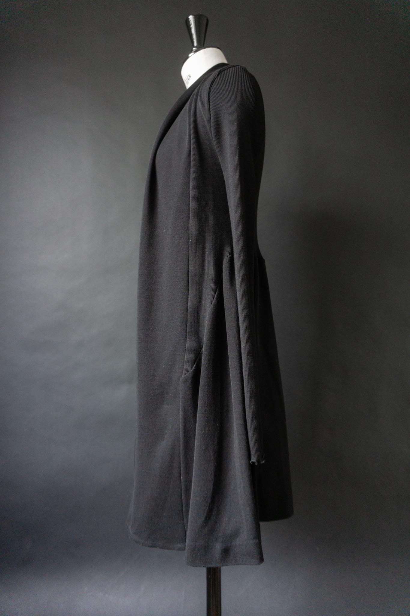 Vintage Cardigan, Wolle & Seide mit Schalkragen, XS–M