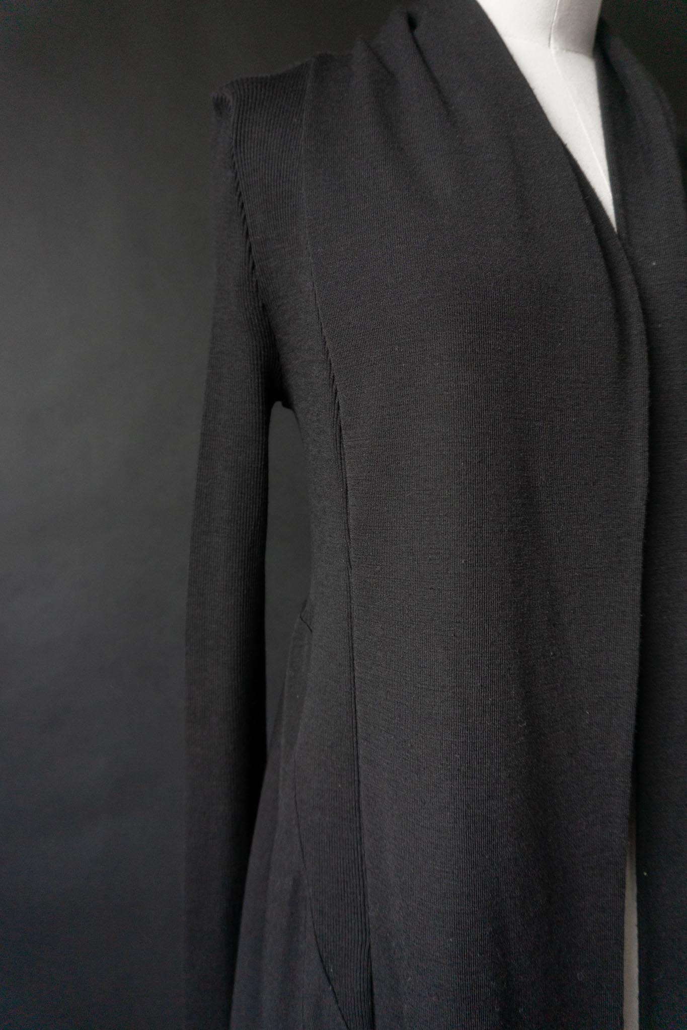 Vintage Cardigan, Wolle & Seide mit Schalkragen, XS–M