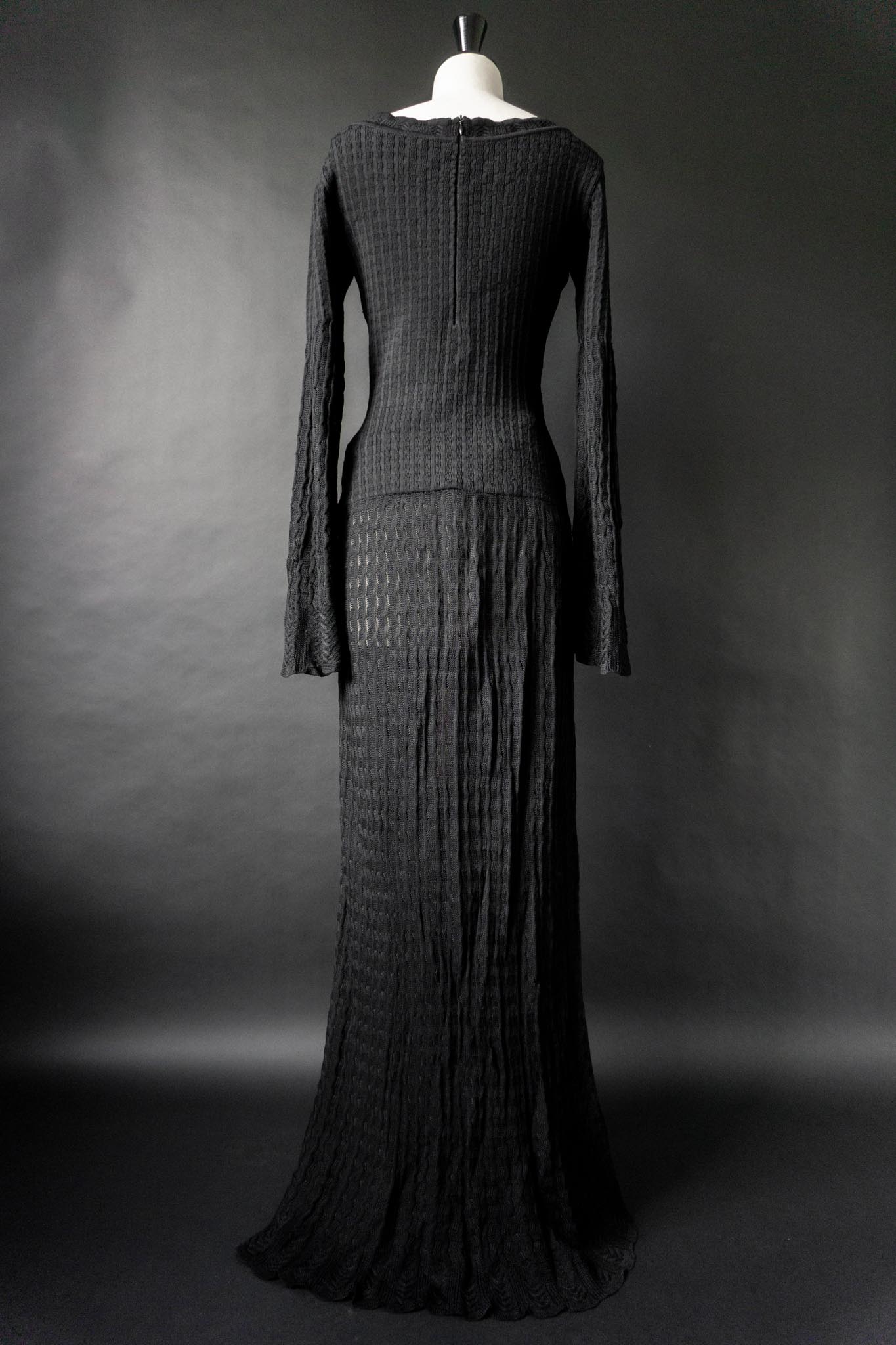 Vintage 90s Alaïa Strickkleid, Schwarz, S–M