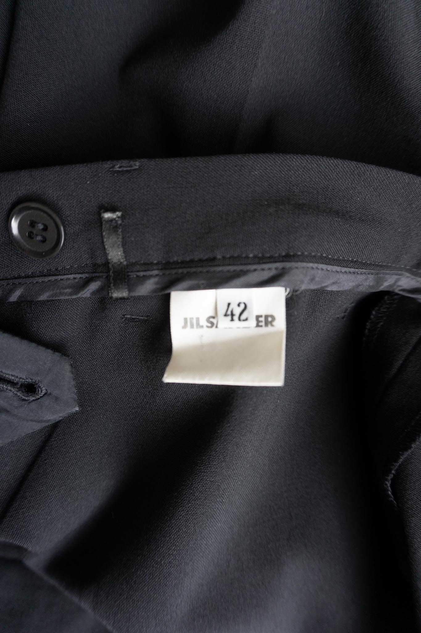 Vintage JIL SANDER 90s Midnight Black Trousers – Made in Italy, M theplaincircle vintage