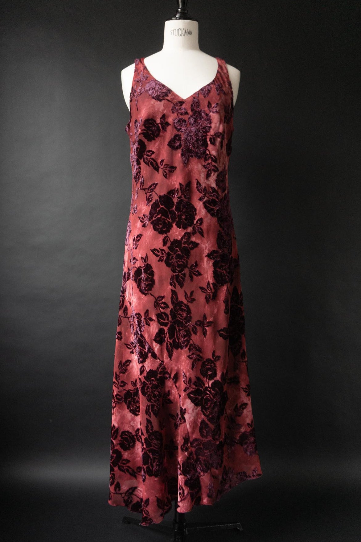 Vintage 90s Whimsigoth Kleid, Rosen, M–L