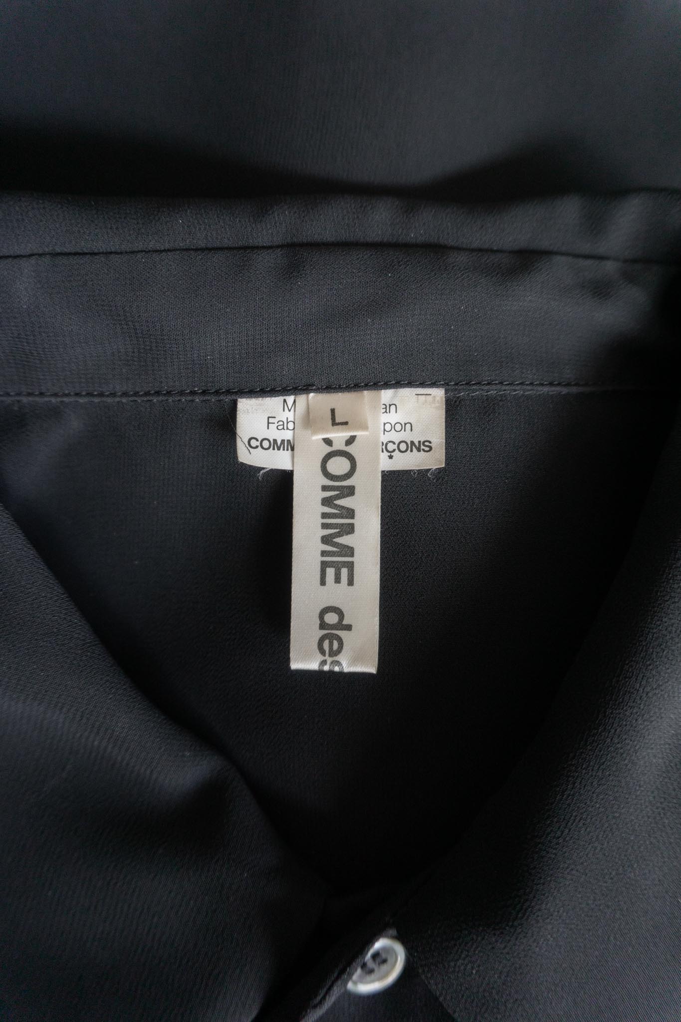 Vintage Comme des Garçons Bluse, Bubikragen, Volant-Rüschen, S–M