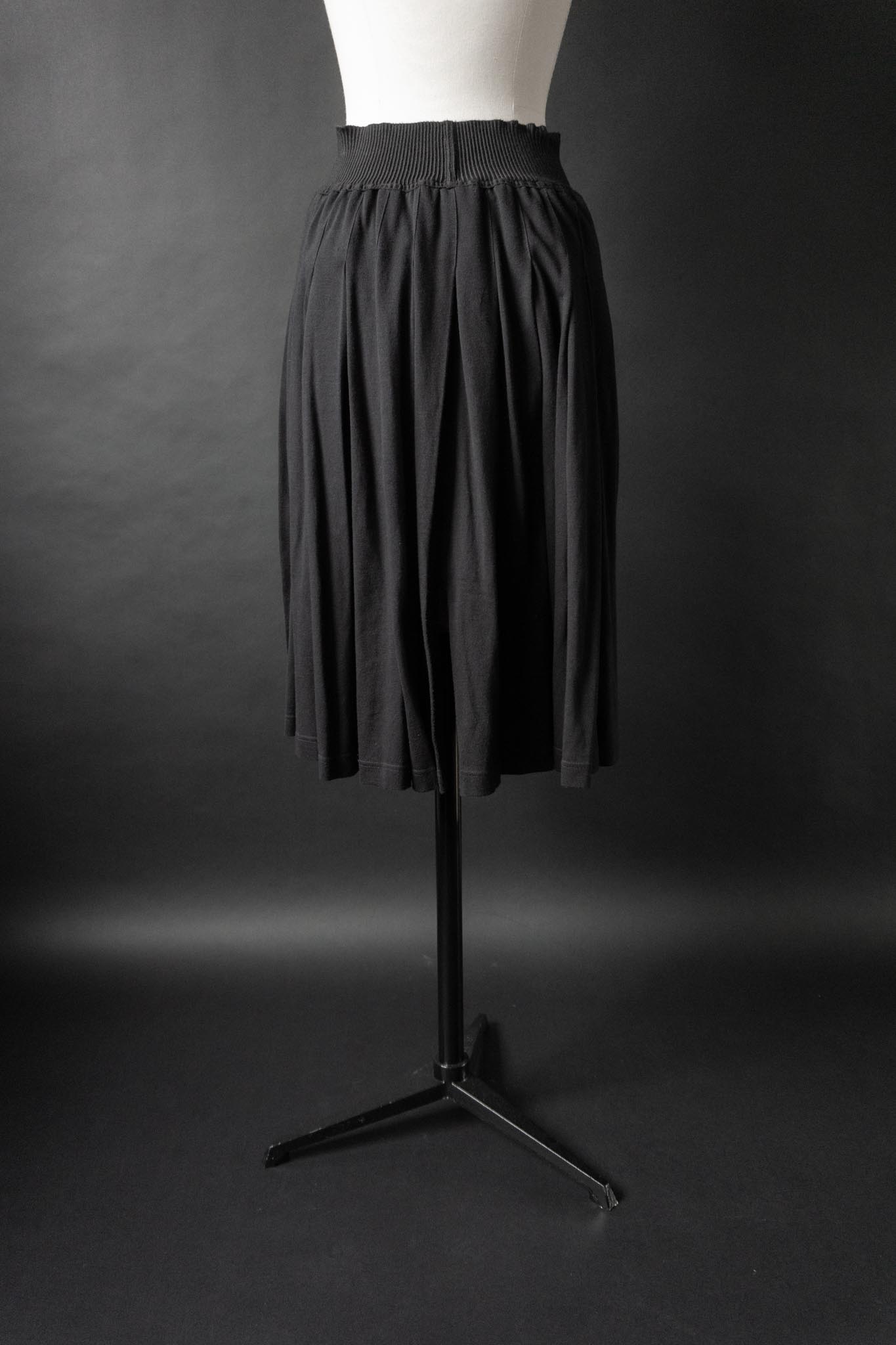Vintage 90s Jersey Faltenrock, S–M