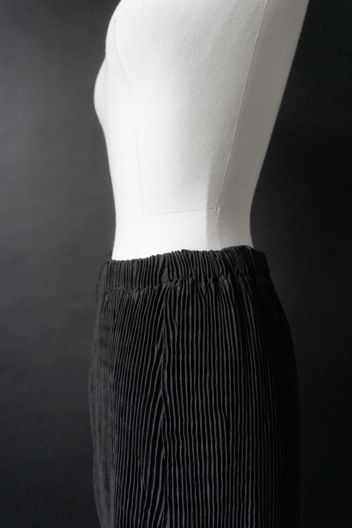 Vintage Plissé Rock mit asymmetrischen Rüschen, S–L