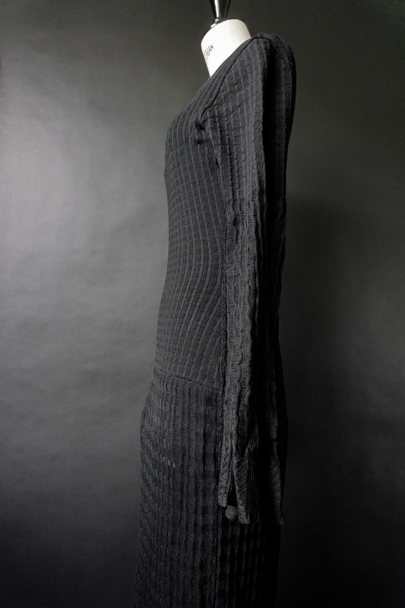 Vintage 90s Alaïa Strickkleid, Schwarz, S–M