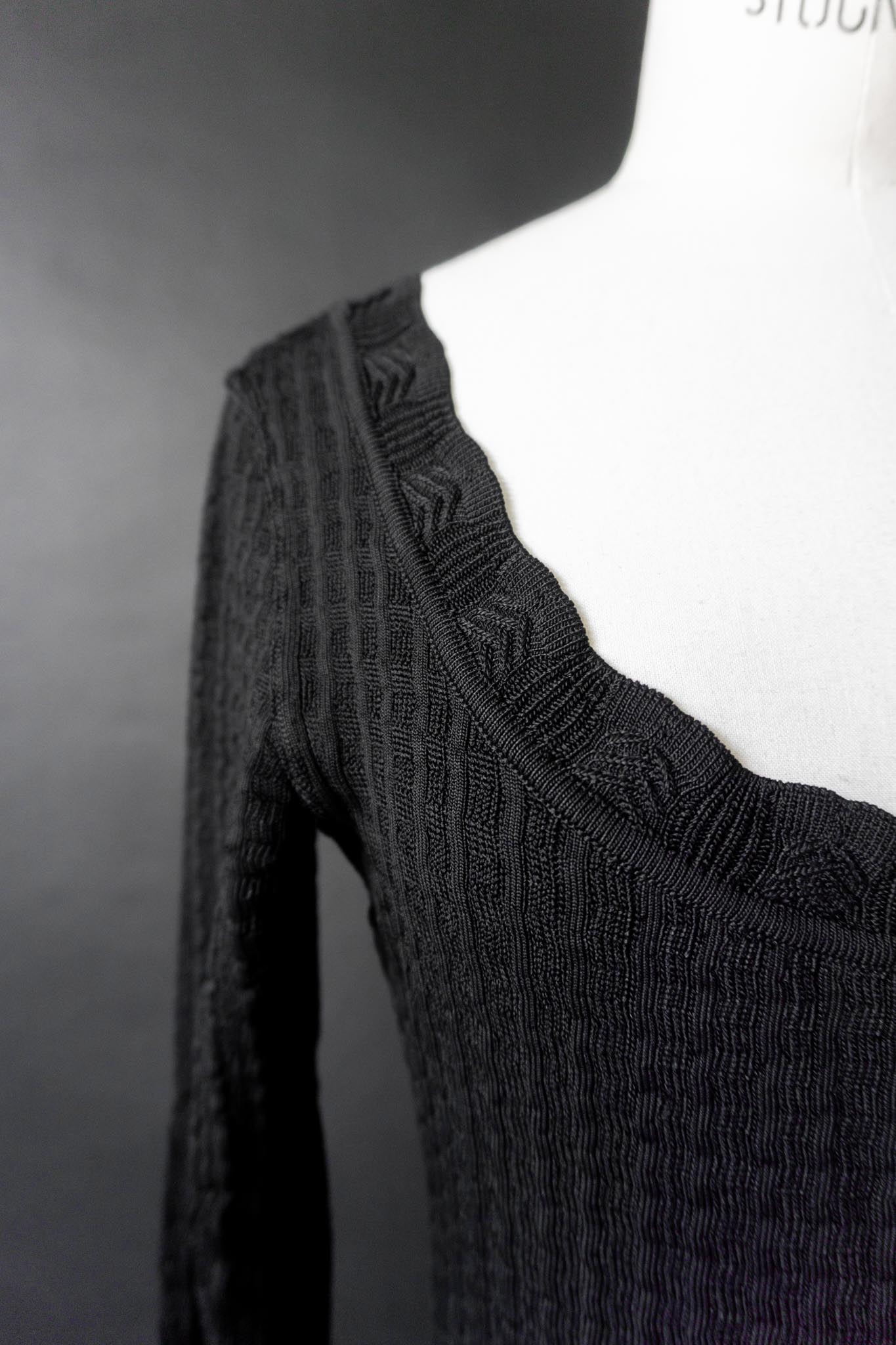 Vintage 90s Alaïa Strickkleid, Schwarz, S–M