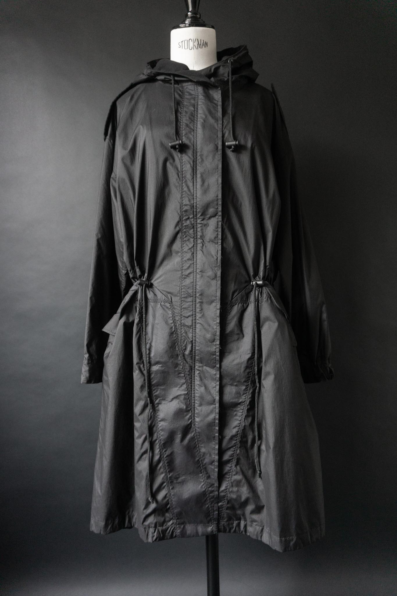 Vintage 90s Issey Miyake White Label Parka mit Kapuze, S–L