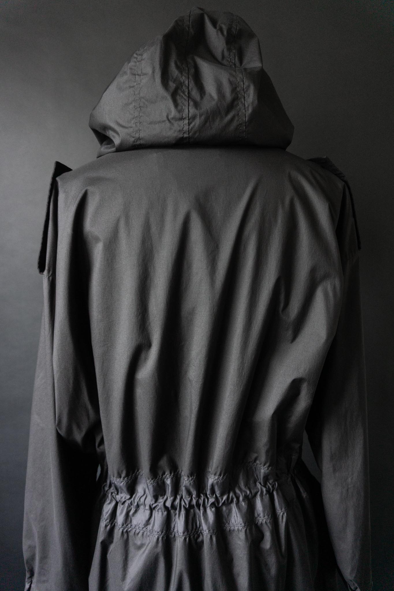Vintage 90s Issey Miyake White Label Parka mit Kapuze, S–L