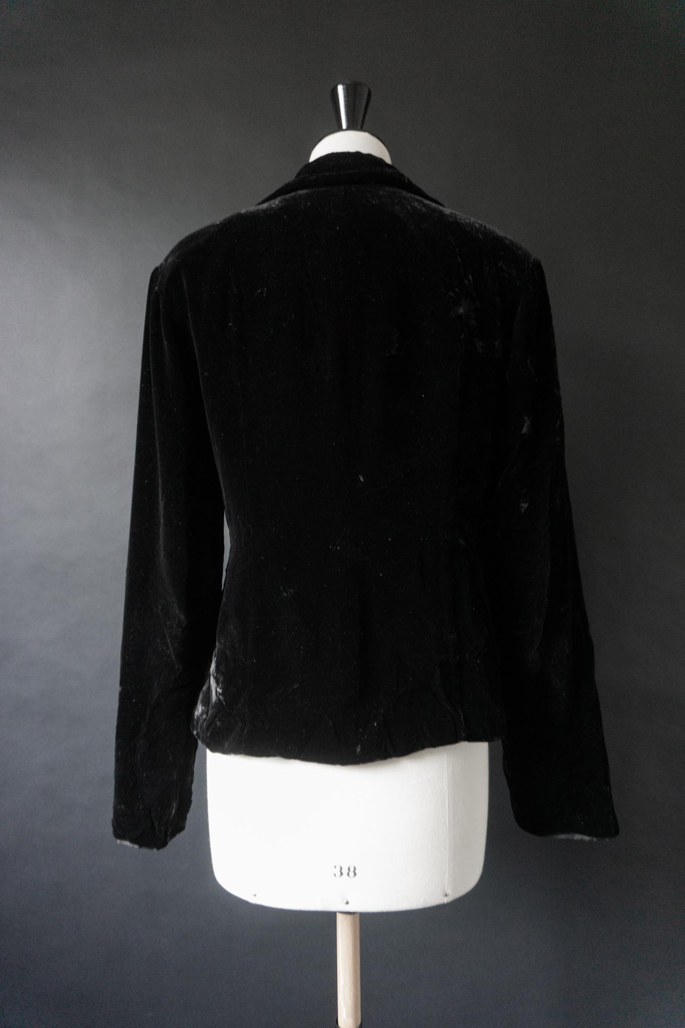 Vintage Goth Samtblazer 80s, S–M