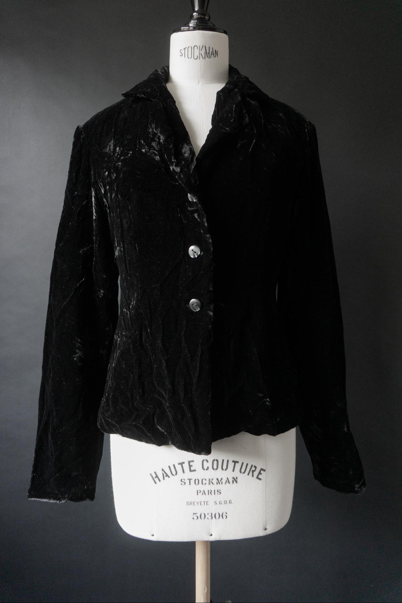 Vintage Goth Samtblazer 80s, S–M