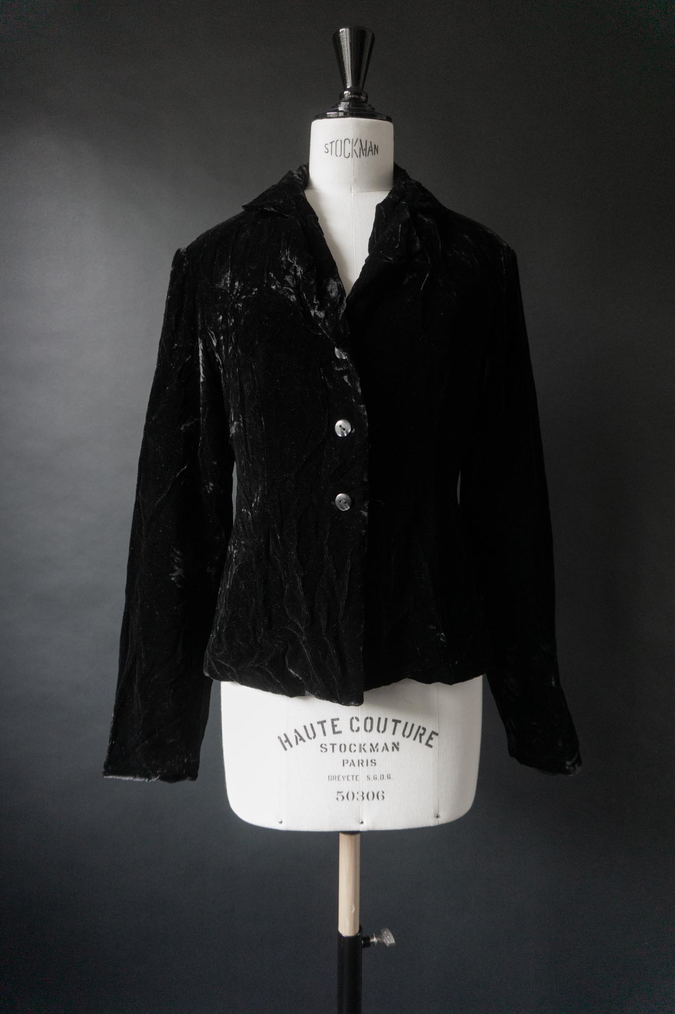 Vintage Goth Samtblazer 80s, S–M