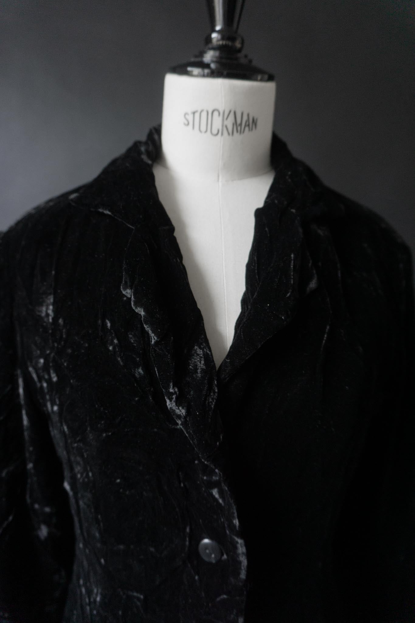 Vintage Goth Samtblazer 80s, S–M