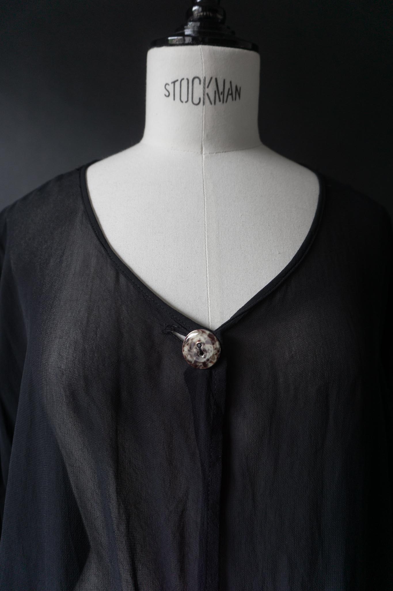 Vintage 90s Gothic Bluse, L–XXL