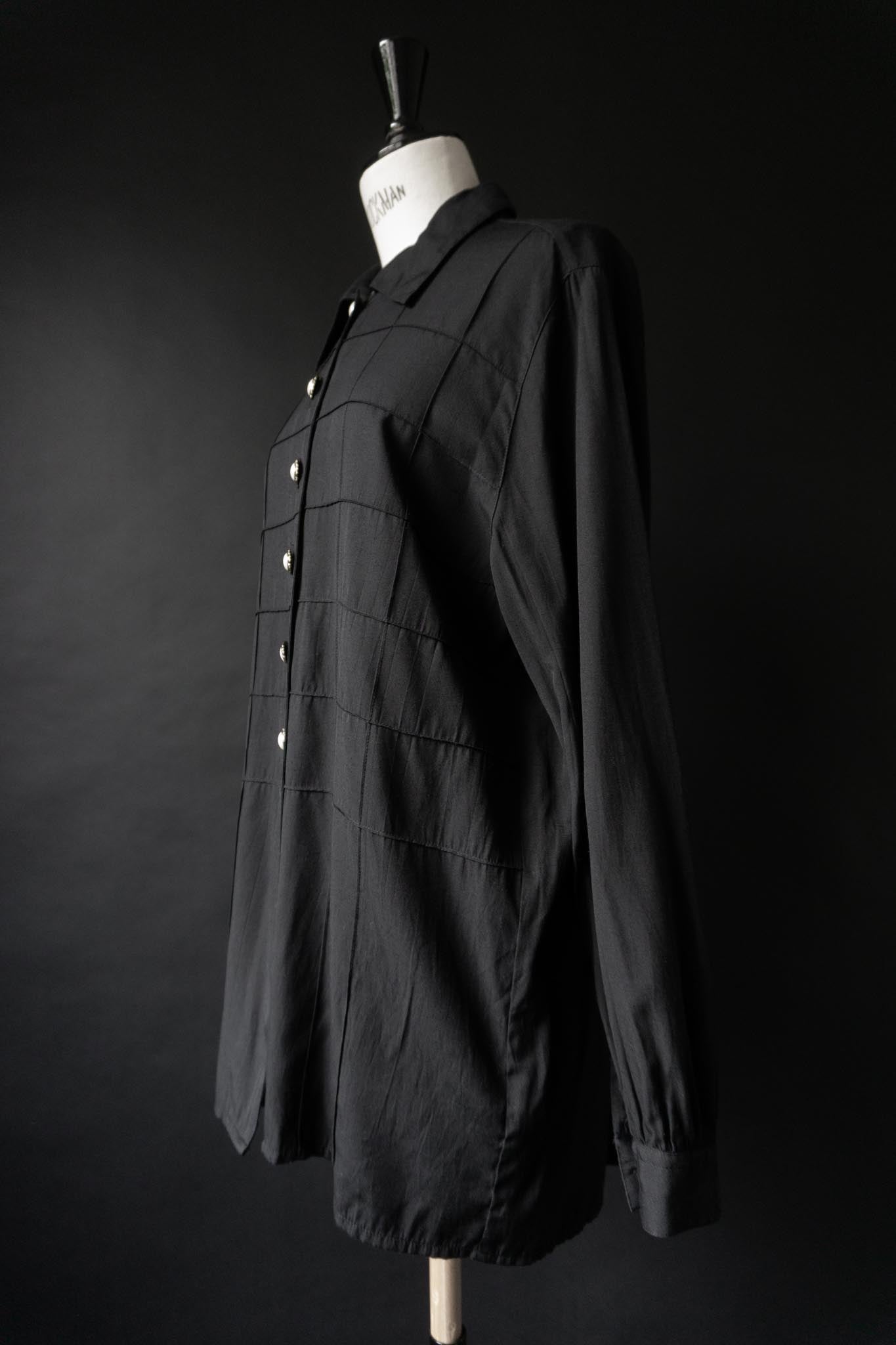 Vintage 80s Goth Bluse, M–L