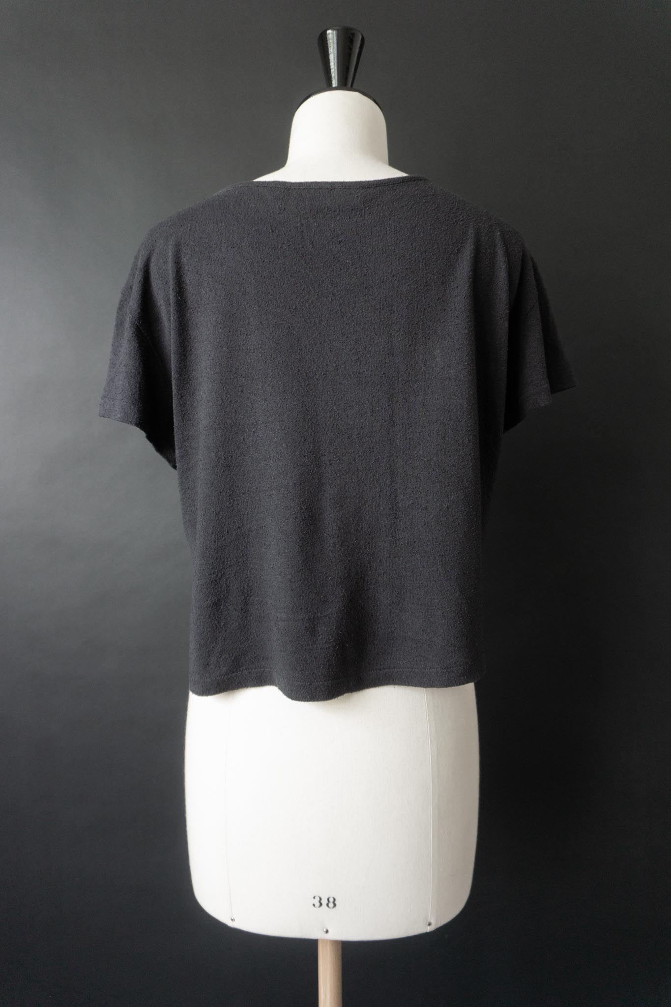 Vintage Seidentop mit Perlmuttknöpfen | Cottagecore trifft Minimalismus, M–L