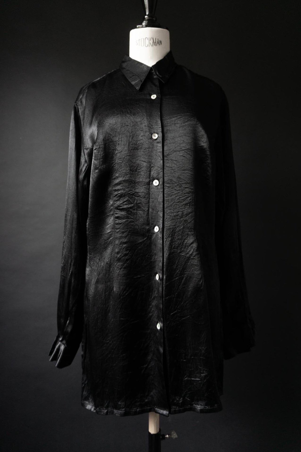 Vintage 90s Vampy Shiny Bluse, S–M