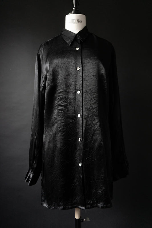 Vintage 90s Vampy Shiny Bluse, S–M