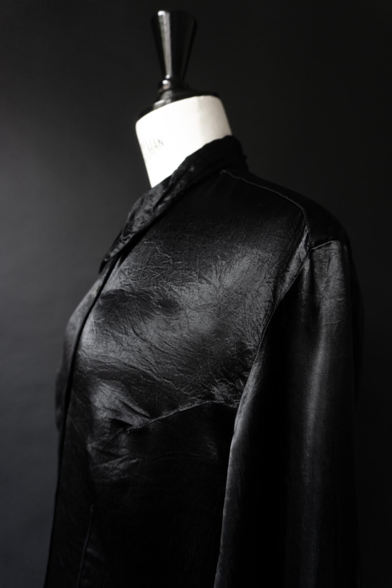Vintage 90s Vampy Shiny Bluse, S–M