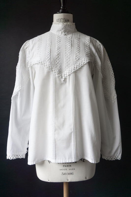 Vintage Bluse, Victorian Girl, M–L