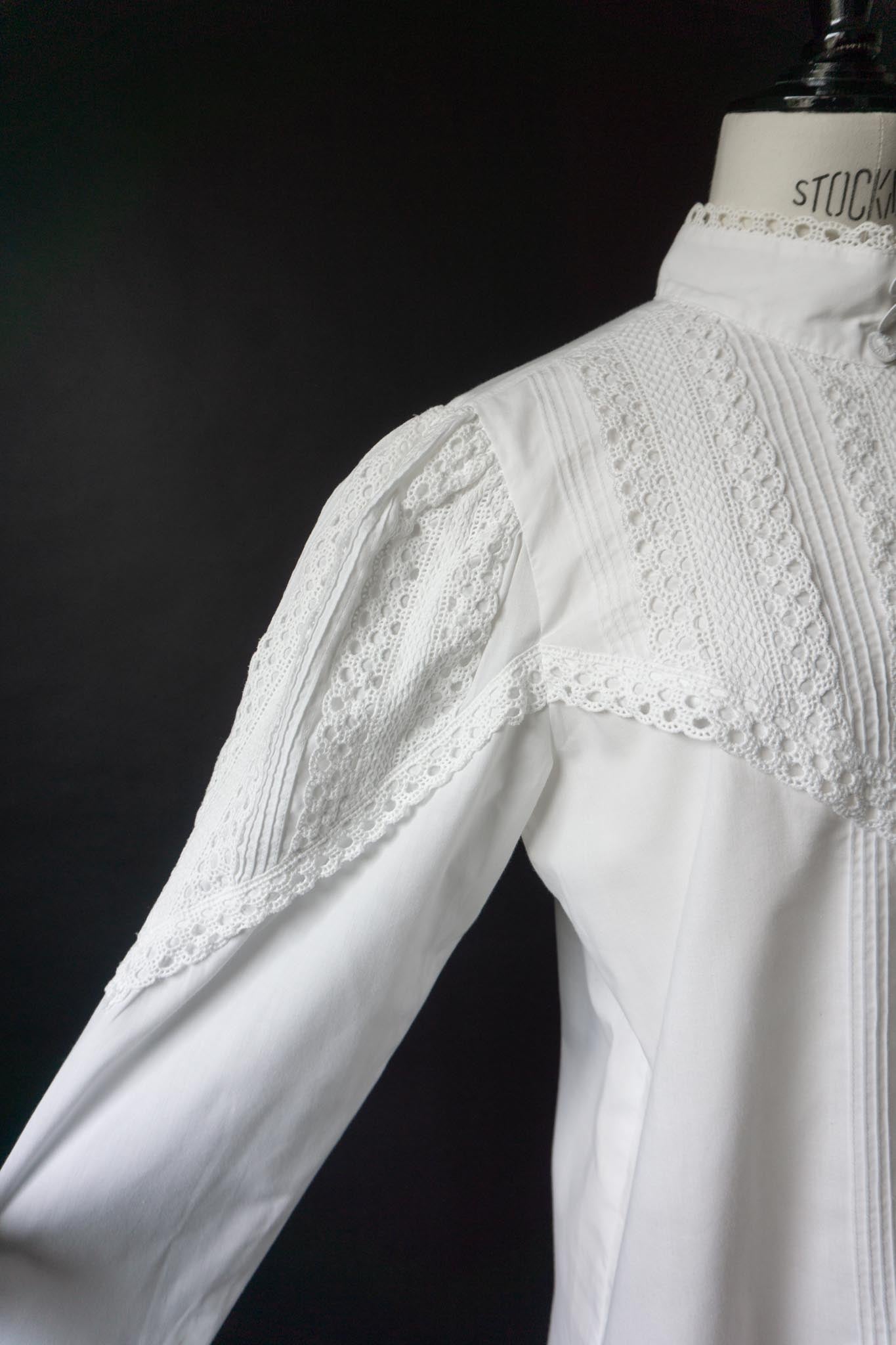 Vintage Bluse, Victorian Girl, M–L