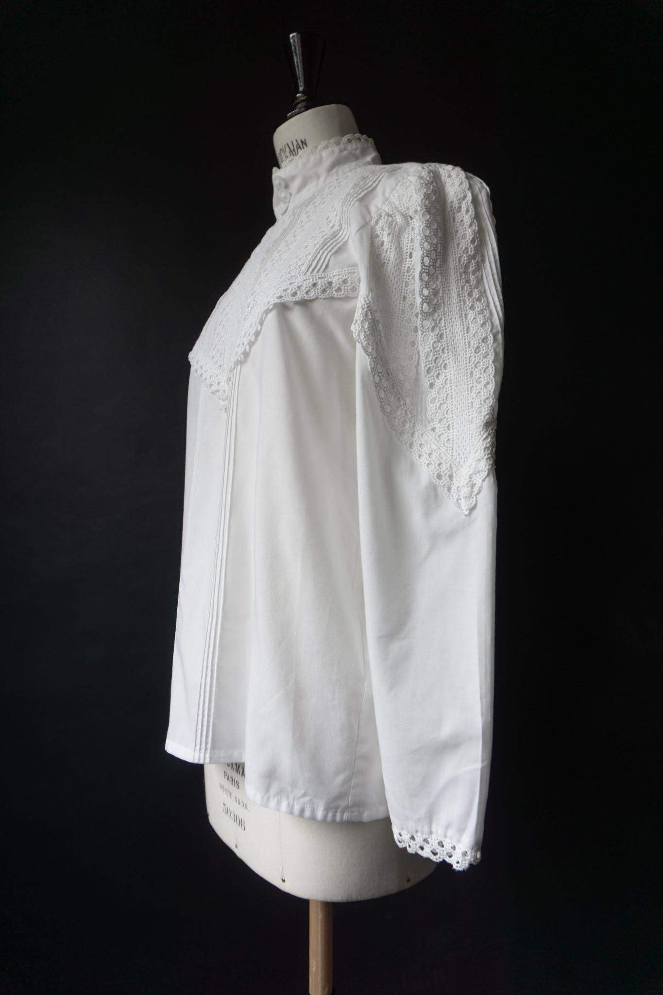 Vintage Bluse, Victorian Girl, M–L