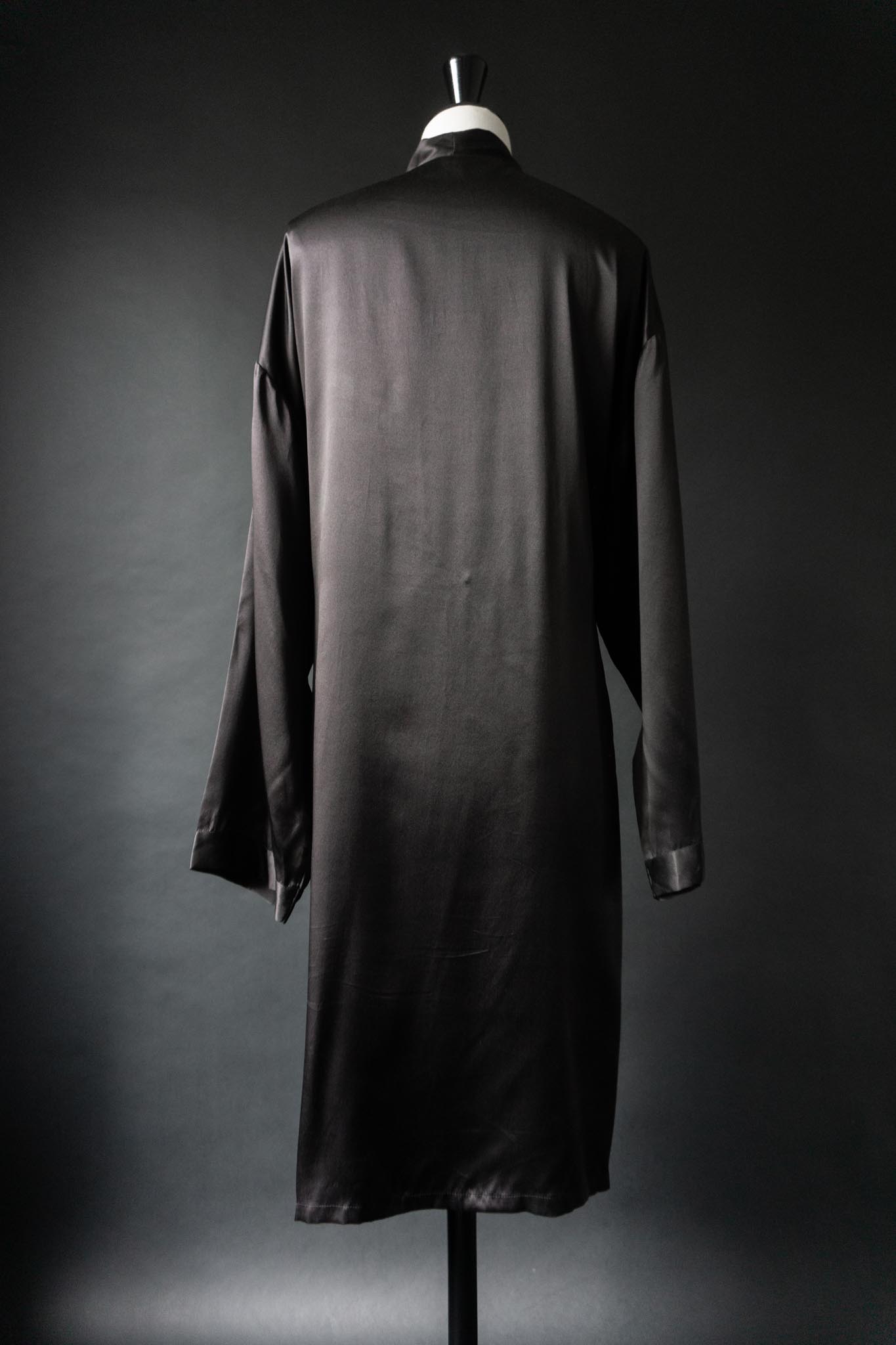 Vintage Kimono, schwarze Seide, M–L