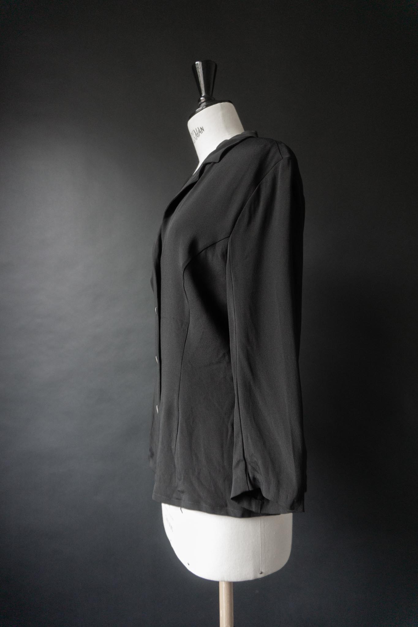 Vintage 90s Bogner Bluse, Seide, S–M