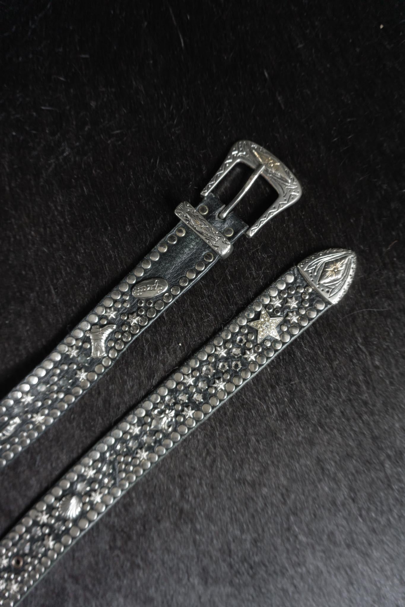 Vintage Kolster Gürtel, Weiß, S–L
