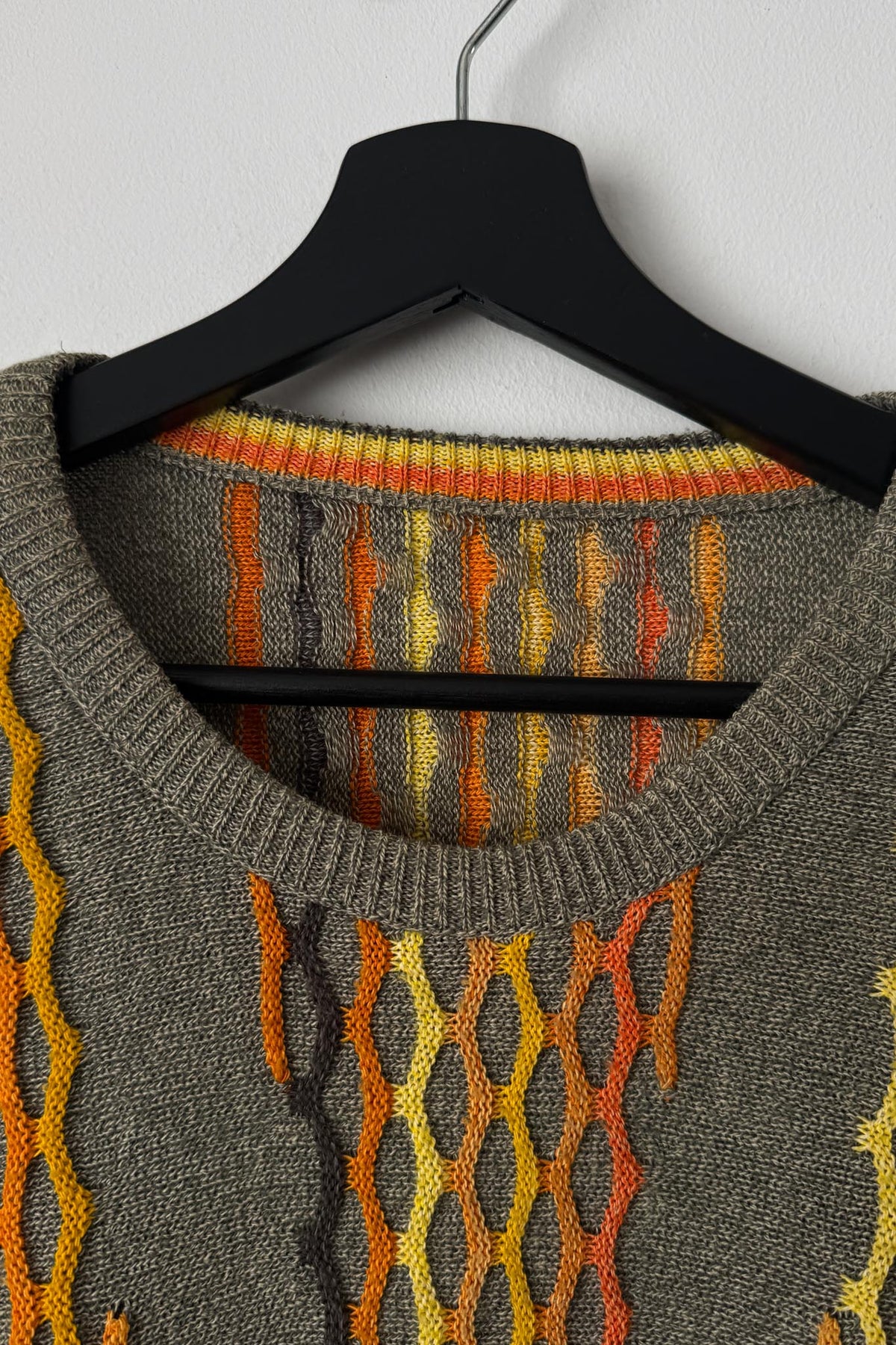 Vintage 80s Carlo Colucci Pullover, Herbstfarben, XL
