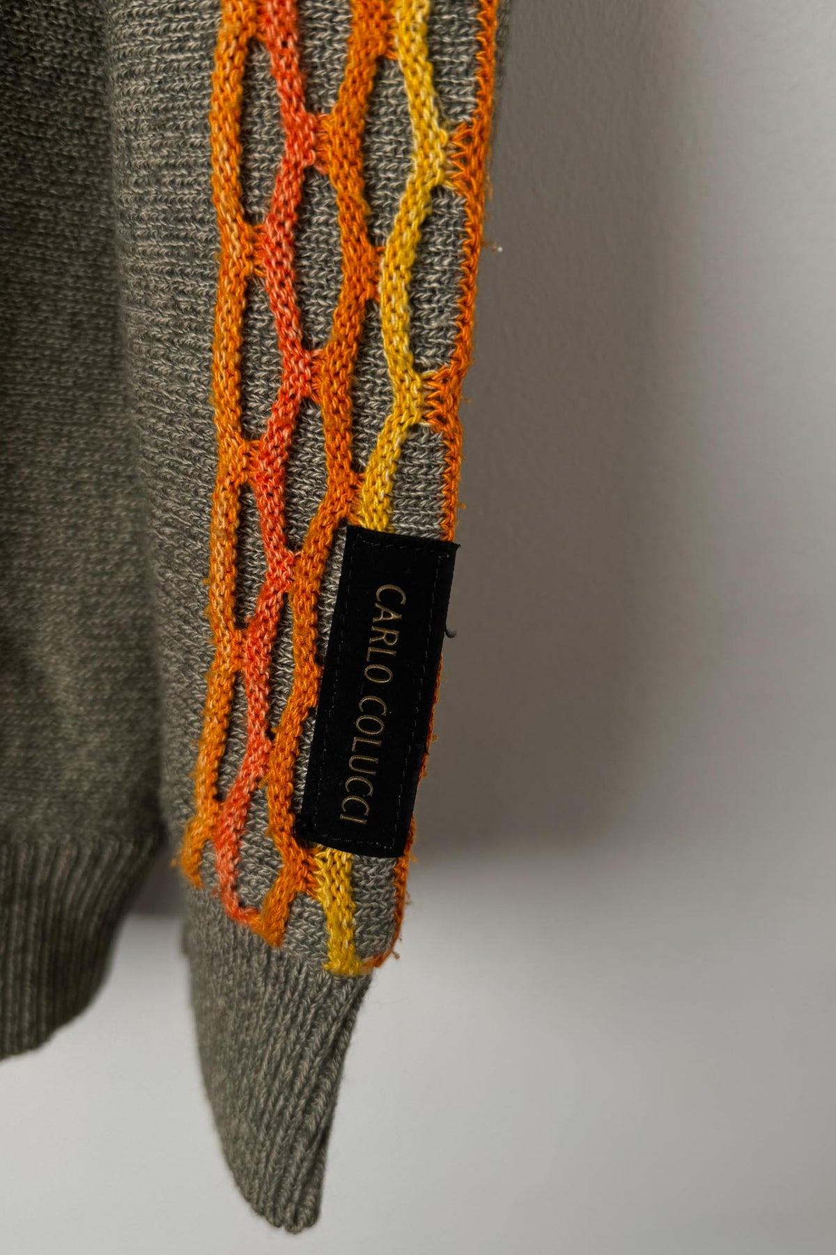 Vintage 80s Carlo Colucci Pullover, Herbstfarben, XL