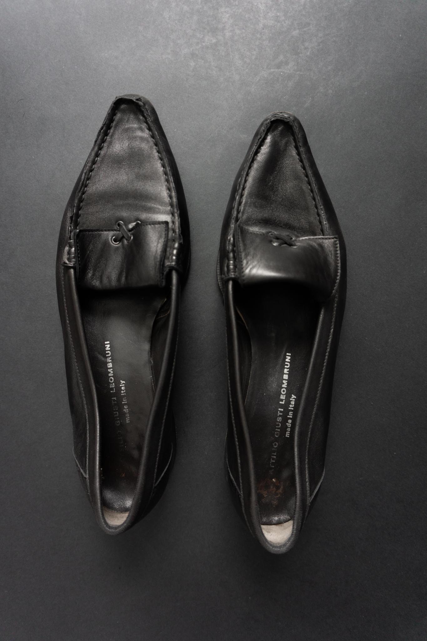 Vintage Leder Loafer, 90s, Made in Italy, 41