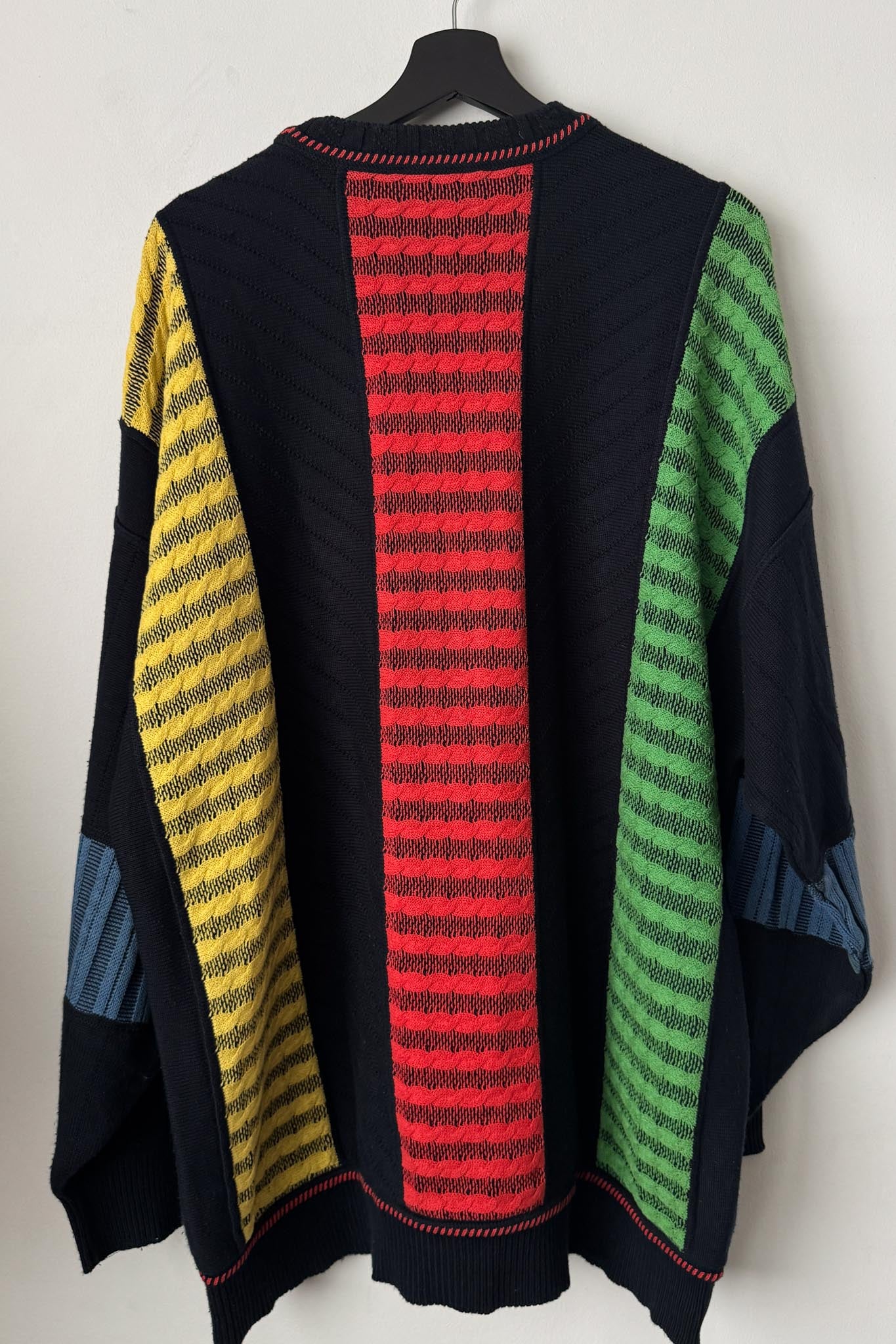 Vintage Carlo Colucci Pullover mit Farbblock-Design, M–XL