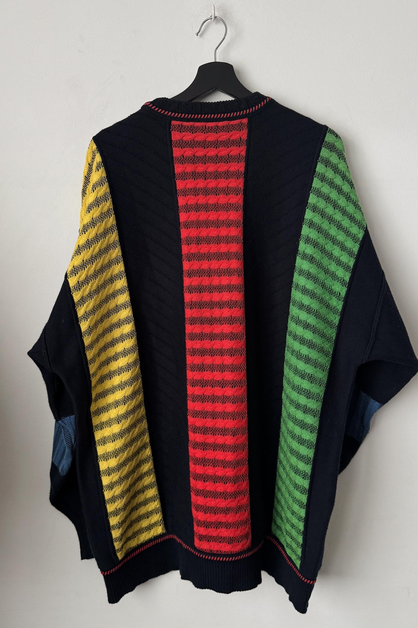 Vintage Carlo Colucci Pullover mit Farbblock-Design, M–XL