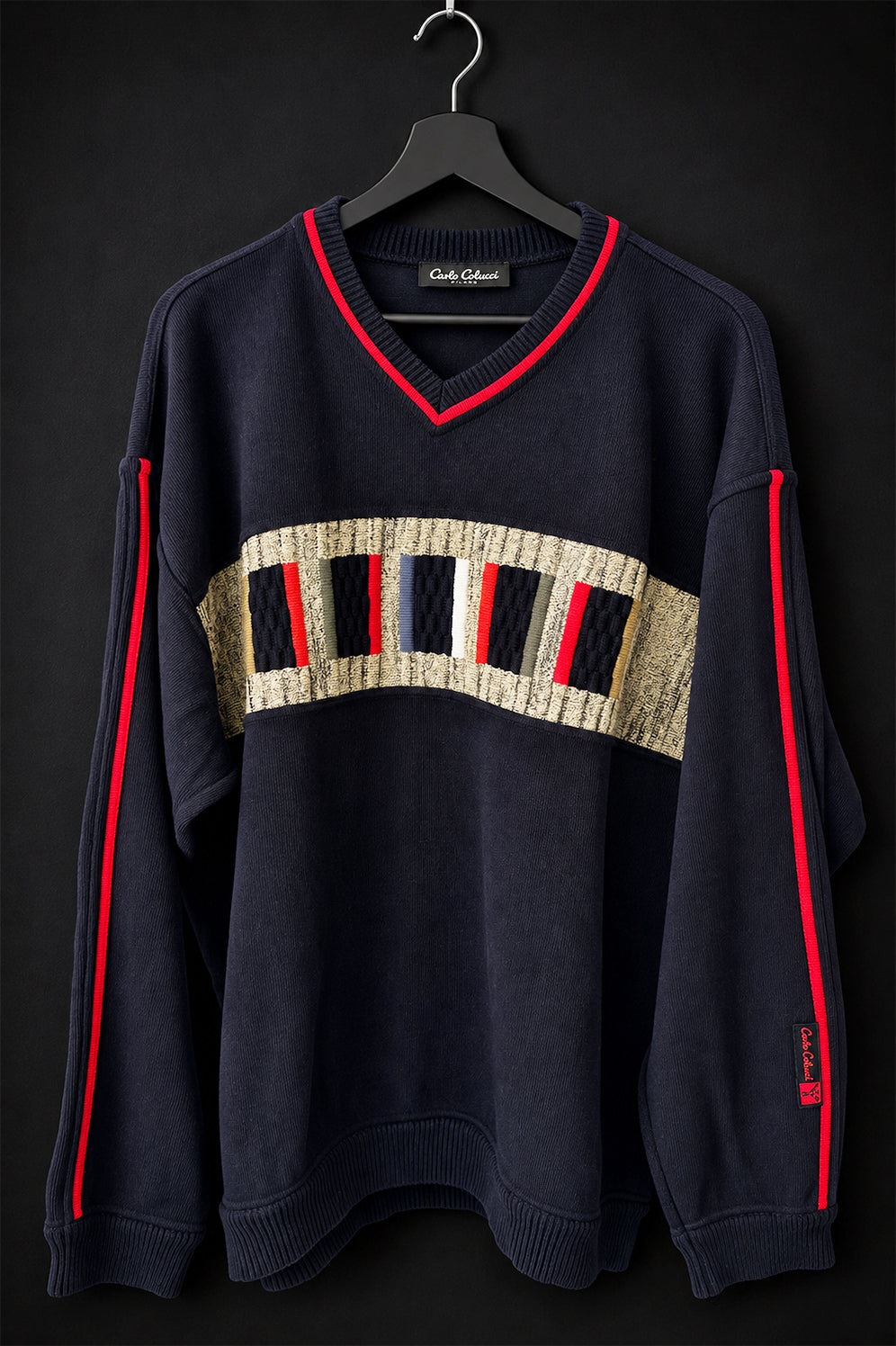 Vintage Carlo Colucci Pullover V-Neck, M–XL