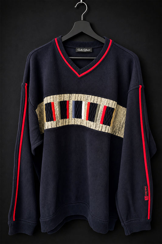 Vintage Carlo Colucci Pullover V-Neck, M–XL