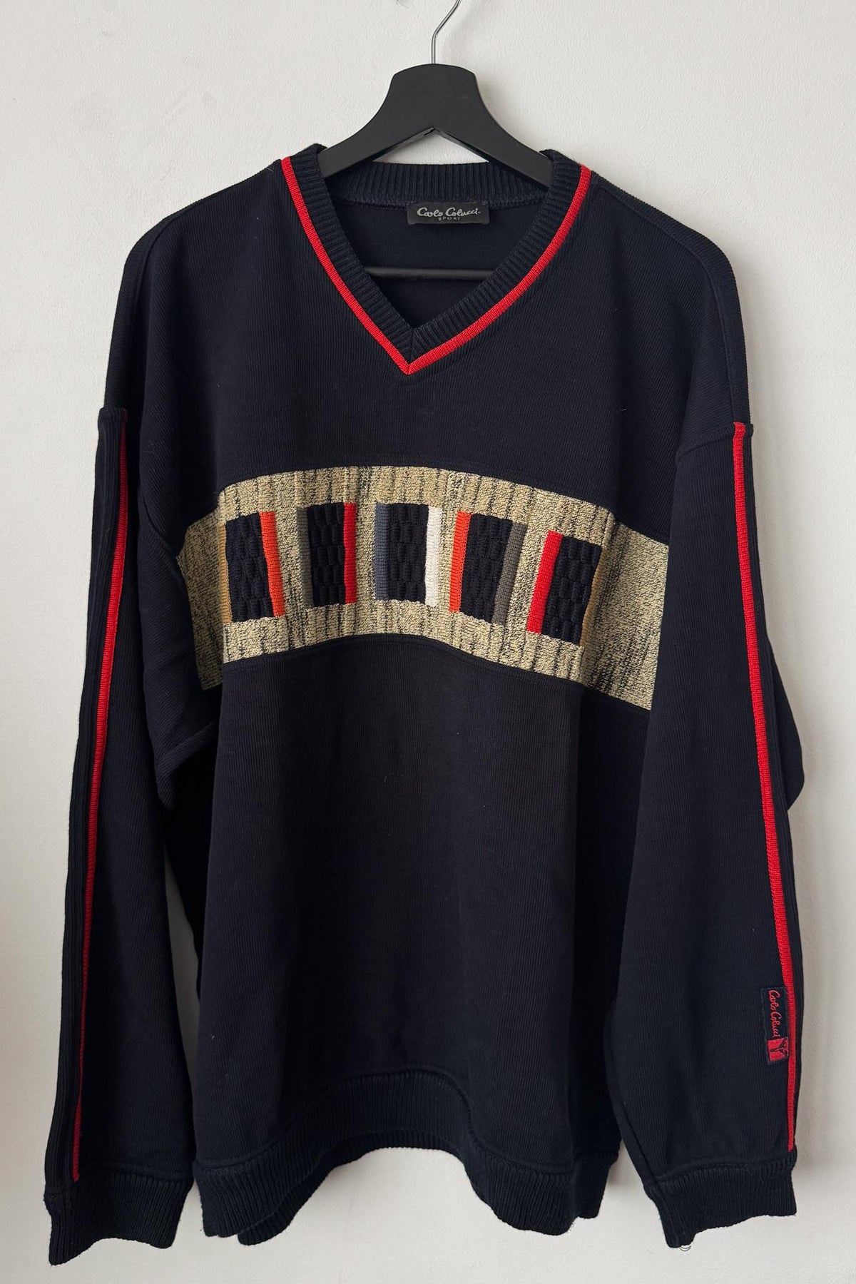 Vintage Carlo Colucci Pullover V-Neck, M–XL