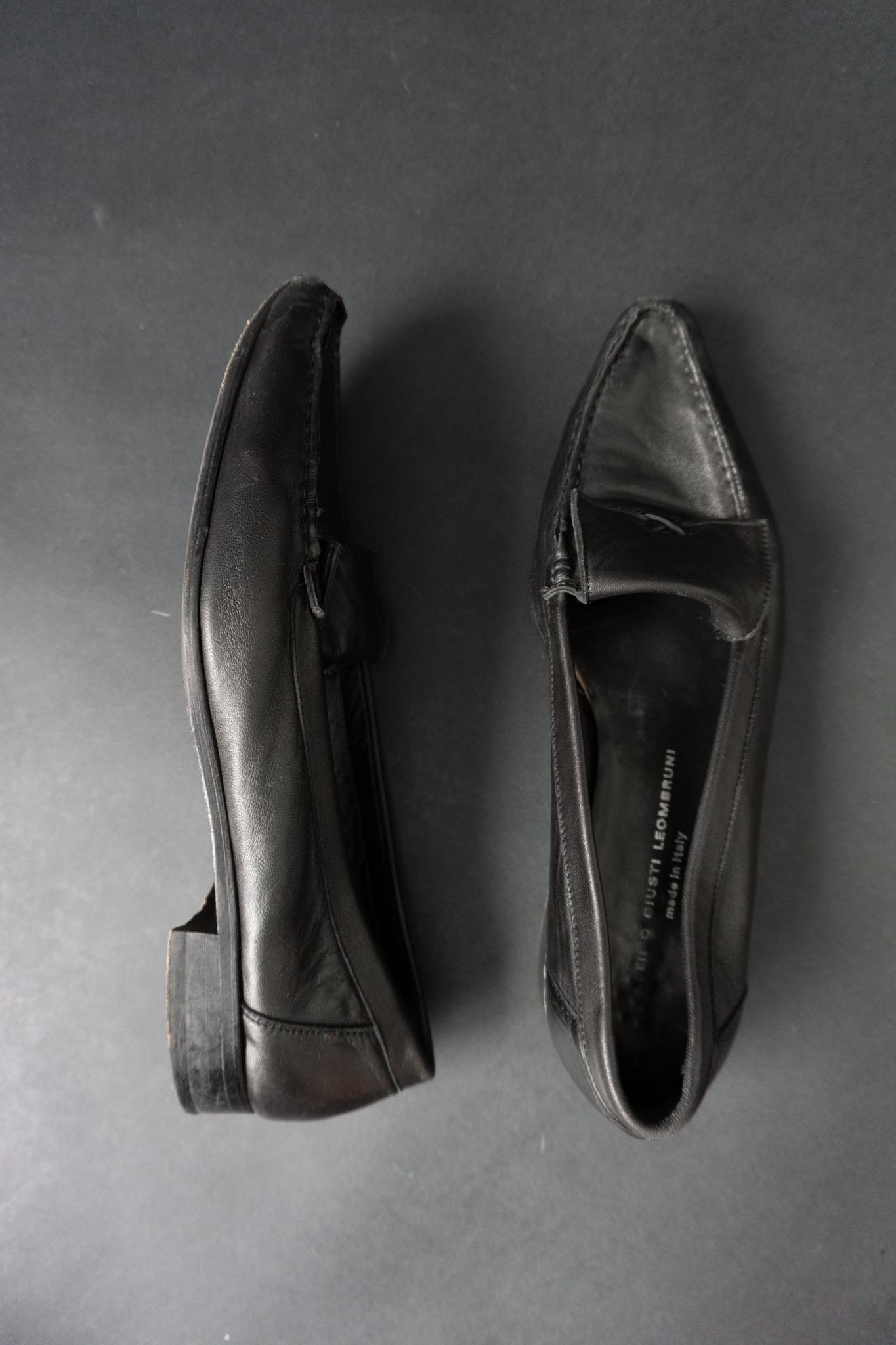 Vintage Leder Loafer, 90s, Made in Italy, 41
