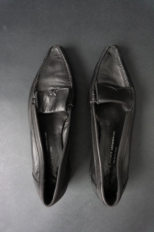 Vintage Leder Loafer, 90s, Made in Italy, 41
