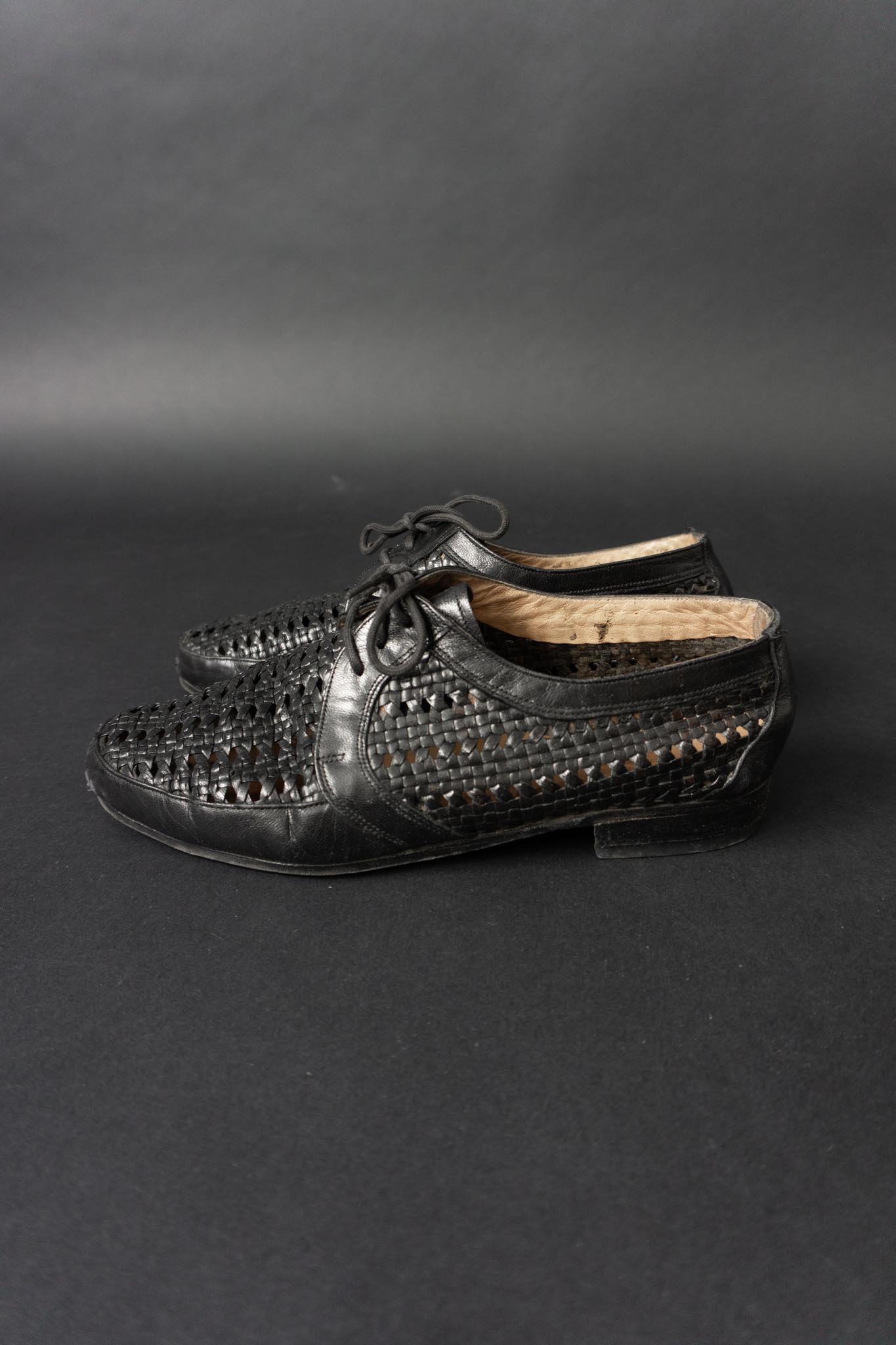 Vintage Bally Derbys, Schwarz, Made in Switzerland, 40